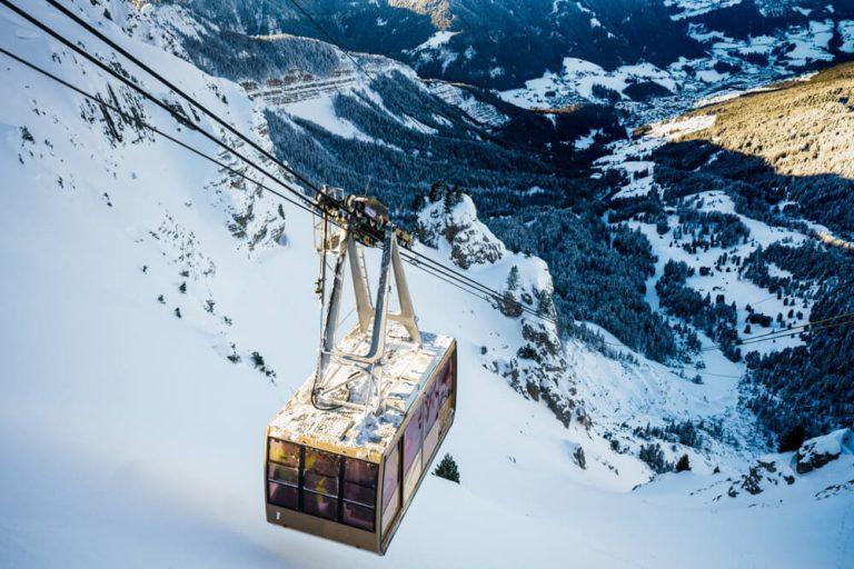 Cable Car lift secede Ortisei alps
