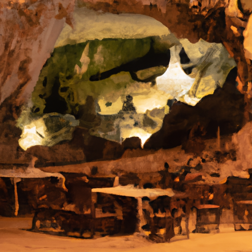 פינת האוכל הקסומה בתוך Grotta Palazzese
