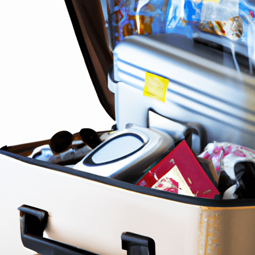 מזוודה עמוסה בחפצים חיוניים לטיול בחוף אמלפי