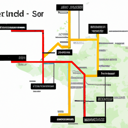 מפה של מערכת התחבורה הציבורית של סורנטו