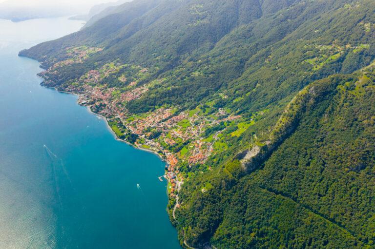 Coastline of lago di como